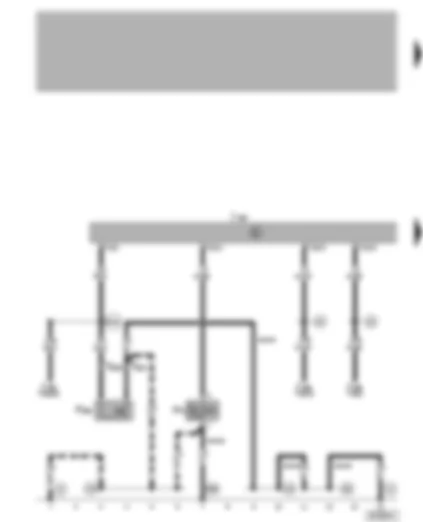 Wiring Diagram  VW GOLF 2001 - Convenience system central control unit - anti-theft alarm system horn - bonnet contact switch