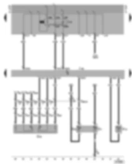 Wiring Diagram  VW GOLF 1996 - Digifant control unit - digifant control unit current supply relay - throttle valve potentiometer - coolant temperature sender - intake air temperature sender