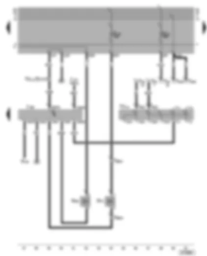 Wiring Diagram  VW GOLF 1997 - Digifant control unit - idling stabilization valve - activated charcoal filter system solenoid valve 1 - terminal for self-diagnosis