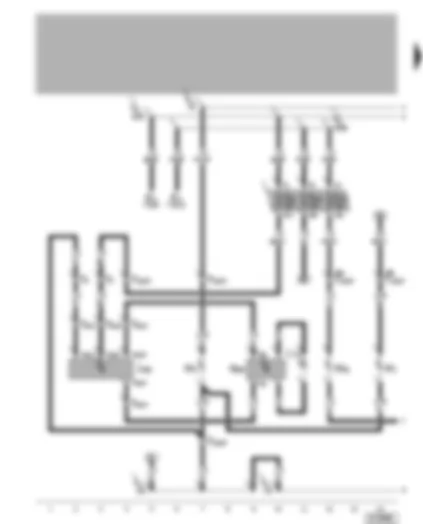 Wiring Diagram  VW GOLF 2000 - Left gas discharge light control unit - left gas discharge bulb - left main beam bulb - left side light bulb - front left turn signal bulb