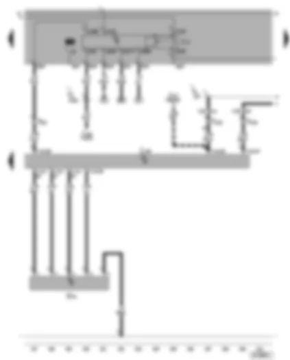 Wiring Diagram  VW GOLF 2001 - Motronic control unit - air mass meter - fuel pump relay