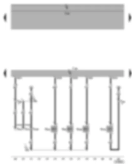 Wiring Diagram  VW GOLF 2004 - Motronic control unit - activated charcoal filter system solenoid valve - inlet camshaft control valve - fuel pressure regulating valve - intake manifold flap air flow control valve 