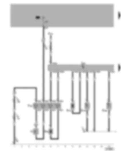 Wiring Diagram  VW GOLF 2000 - Airbag control unit - airbag coil connector - front airbag igniter  - side airbag crash sensors