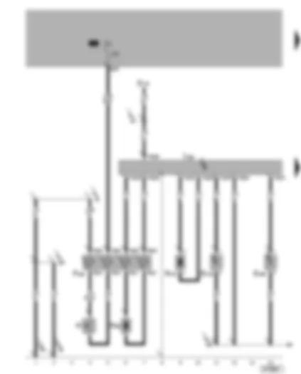 Wiring Diagram  VW GOLF 2006 - Airbag control unit - airbag coil connector - front airbag igniter  - side airbag crash sensors