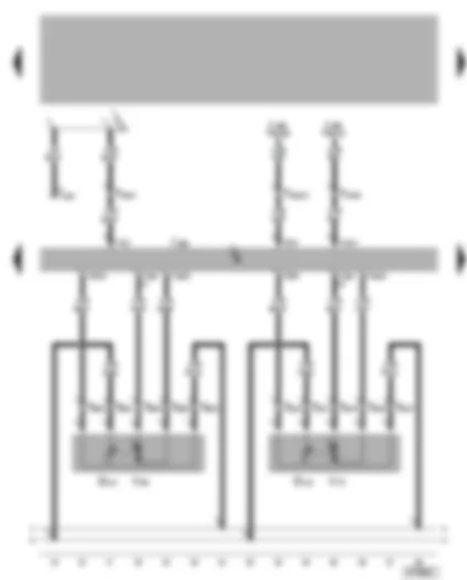 Wiring Diagram  VW GOLF 2002 - Climatronic control unit - central flap control motor - footwell and defroster flap control motor