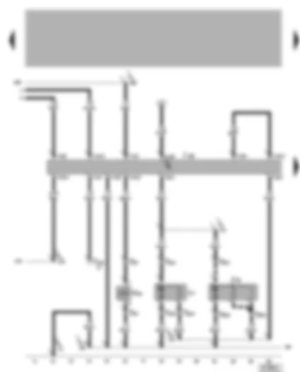 Wiring Diagram  VW GOLF 2004 - Radiator fan control unit - radiator fan - air conditioning system magnetic coupling