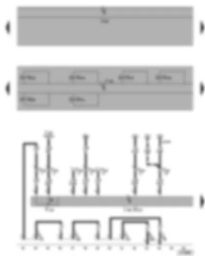 Wiring Diagram  VW GOLF 2004 - Mechatronic unit for double clutch gearbox - selector lever locked in position P switch - selector lever lock solenoid - selector lever sensors control unit - pressure regulating valves