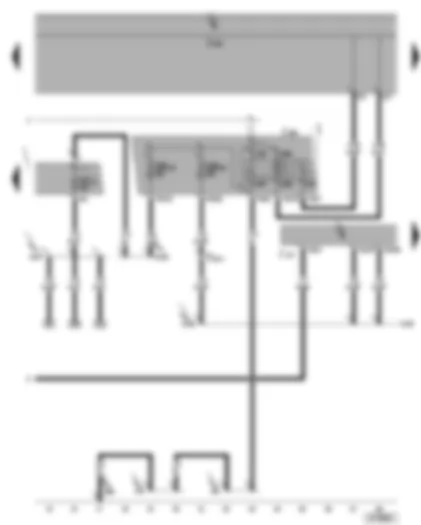 Wiring Diagram  VW GOLF 2004 - Automatic gearbox control unit - terminal 15 voltage supply relay