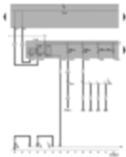 Wiring Diagram  VW GOLF 2004 - Terminal 15 voltage supply relay - fuses SB39 - SB40 - SB41 - SB43
