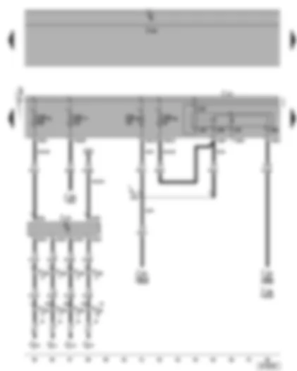 Wiring Diagram  VW GOLF 2004 - Terminal 30 voltage supply relay - automatic glow period control unit - fuse SB17 - SB26 - SB51