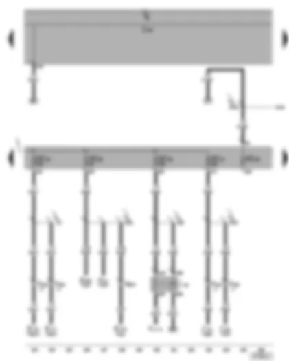 Wiring Diagram  VW GOLF 2004 - Headlight washer system relay - fuses SC34 - SC35 - SC36 - SC37 - SC38