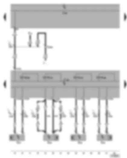 Wiring Diagram  VW GOLF 2004 - ABS control unit - speed sensor