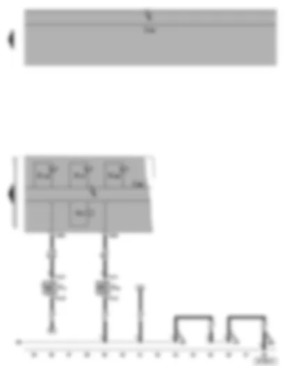 Wiring Diagram  VW GOLF 2005 - Dash panel insert - ABS warning lamp - brake system warning lamp - ESP and TCS warning lamp - handbrake warning switch - brake fluid level warning contact