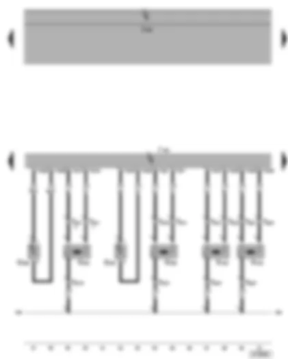 Wiring Diagram  VW GOLF 2004 - Airbag control unit - rear side airbag crash sensors - front belt tensioner igniter - curtain airbag igniter