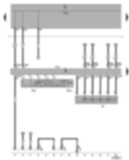 Wiring Diagram  VW GOLF 2004 - Steering column electronics control unit - cruise control system switch - ignition/starter switch