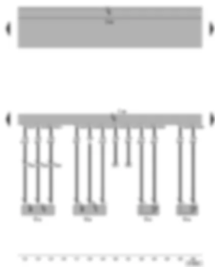 Wiring Diagram  VW GOLF 2004 - Diesel direct injection system control unit - Hall sender - engine speed sender - fuel temperature sender - coolant temperature sender