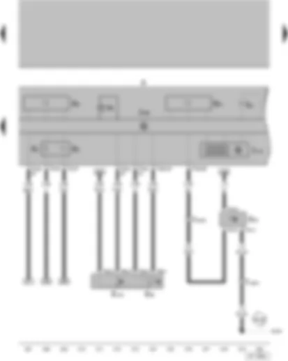 Wiring Diagram  VW GOLF 2003 - Multi-Function Indicator Mode Select Switch - Multi-Function Indicator Memory Switch - Fuel Gauge - Engine Coolant Temperature (ECT) Gauge - Tachometer - Speedometer - Speedometer Vehicle Speed Sensor (VSS) - Warning Buzzer