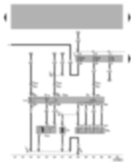 Wiring Diagram  VW GOLF 2001 - Fresh air blower switch - fresh air/air recirculating flap switch - fresh air blower - fresh/recirculating air flap control motor