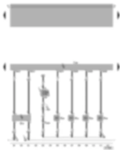Wiring Diagram  VW GOLF 2007 - Motronic control unit - injectors - air mass meter