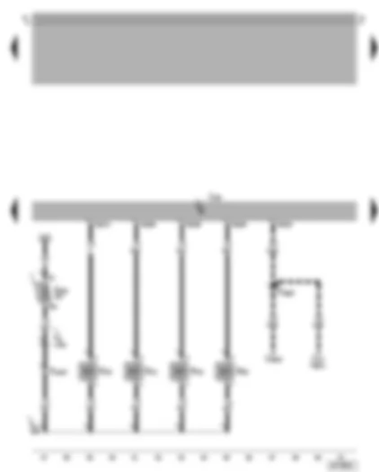 Wiring Diagram  VW GOLF 2008 - Motronic control unit - injectors