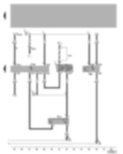 Wiring Diagram  VW GOLF 2002 - Radiator fan control unit - radiator fan thermo-switch - high pressure sender