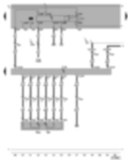 Wiring Diagram  VW GOLF 2000 - Motronic control unit - fuel pump relay - accelerator pedal position sender