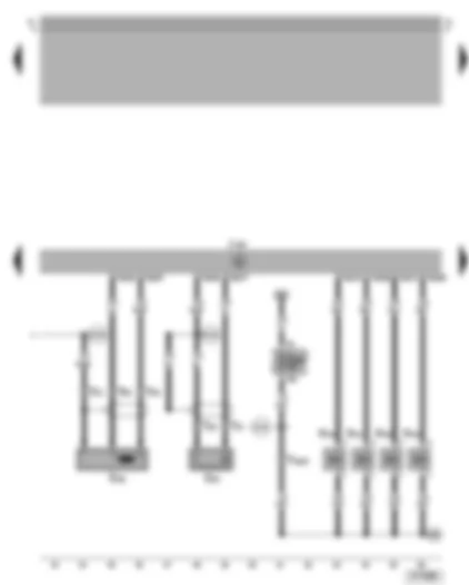 Wiring Diagram  VW GOLF 2006 - Motronic control unit - knock sensor - engine speed sender - injectors
