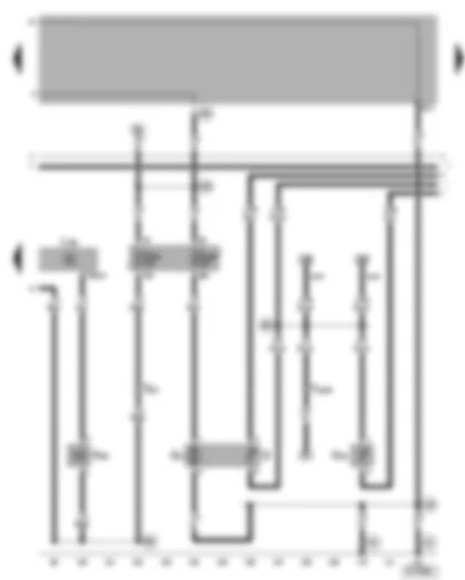 Wiring Diagram  VW GOLF 2005 - Motronic control unit - fuel pump - fuel gauge sender - coolant shortage indicator sender - activated charcoal filter system solenoid valve