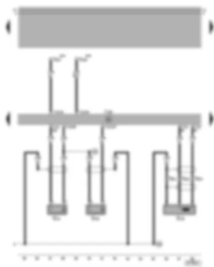 Wiring Diagram  VW GOLF 2014 - Motronic control unit - engine speed sender - knock sensor I - knock sensor II