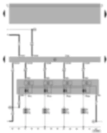 Wiring Diagram  VW GOLF 2010 - Motronic control unit - ignition system