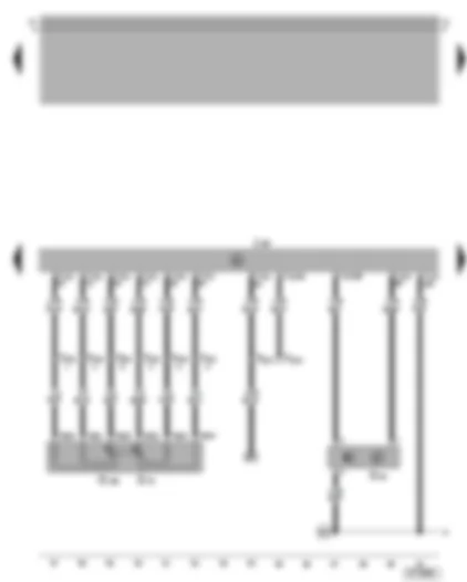 Wiring Diagram  VW GOLF 2007 - Motronic control unit - accelerator pedal position sender - hall sender