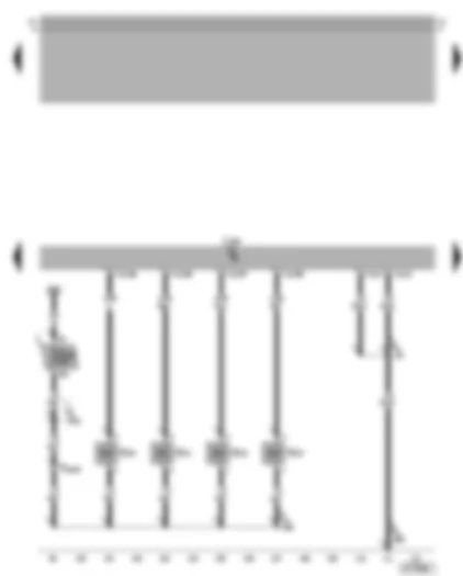 Wiring Diagram  VW GOLF 2008 - Motronic control unit - injectors