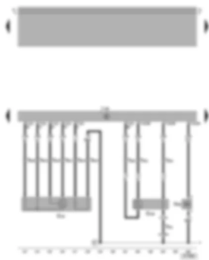 Wiring Diagram  VW GOLF 2014 - Motronic control unit - lambda probe (upstream of catalytic converter) - lambda probe downstream of catalytic converter - active. charcoal filter system solenoid