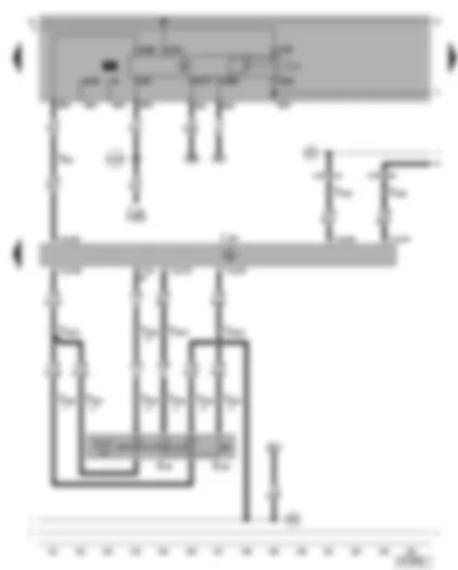 Wiring Diagram  VW GOLF 2001 - Motronic control unit - fuel pump relay - cruise control system switch (CCS)