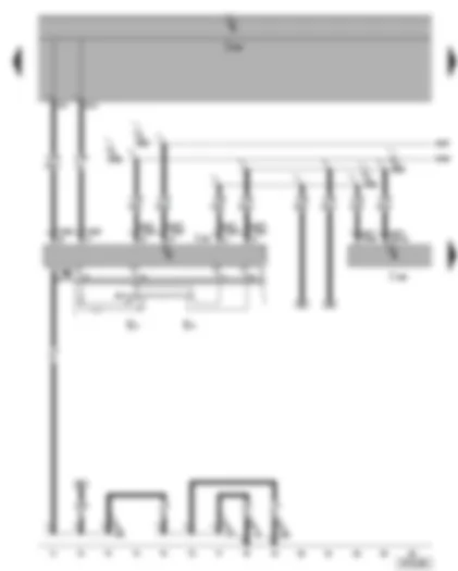 Wiring Diagram  VW GOLF 2005 - Data bus diagnostic interface - steering column electronics control unit - turn signal switch - headlight dipper/flasher switch