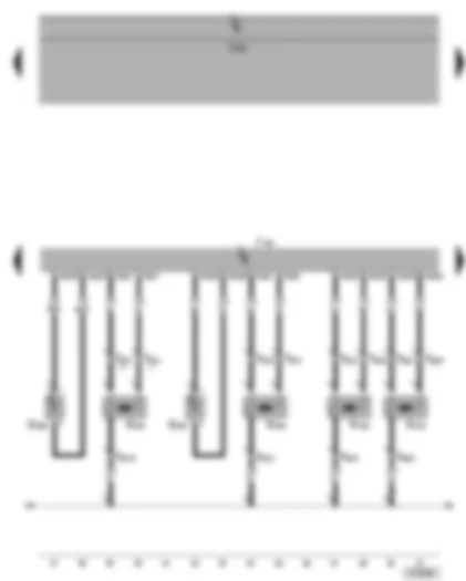 Wiring Diagram  VW GOLF 2005 - Airbag control unit - rear side airbag crash sensors - belt tensioner igniter - curtain airbag igniter