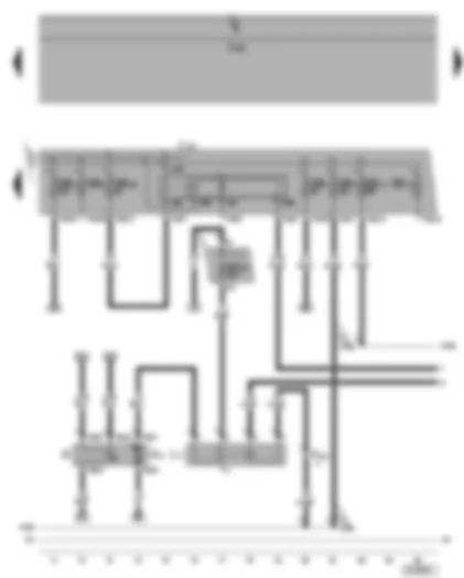 Wiring Diagram  VW GOLF 2005 - Terminal 30 voltage supply relay - fuel pump relay - fuel gauge sender - fuel pump