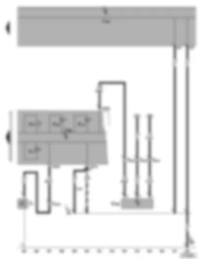 Wiring Diagram  VW GOLF 2004 - Dash panel insert - oil pressure switch - oil level and oil temperature sender - oil pressure warning lamp - oil level warning lamp - cruise control system warning lamp - warning buzzer