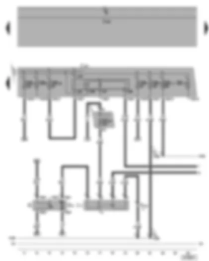 Wiring Diagram  VW GOLF 2005 - Terminal 30 voltage supply relay - fuel pump relay - fuel gauge sender - fuel pump