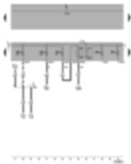 Wiring Diagram  VW GOLF 2004 - Engine component current supply relay - fuse SB38 - SB42 - SB44 - SB45