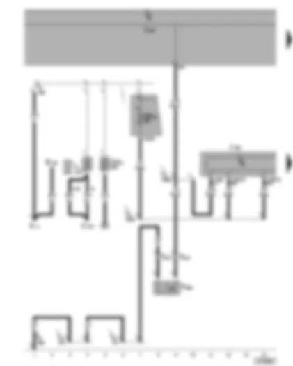 Wiring Diagram  VW GOLF 2004 - Control unit with display for radio and navigation system - bonnet contact switch