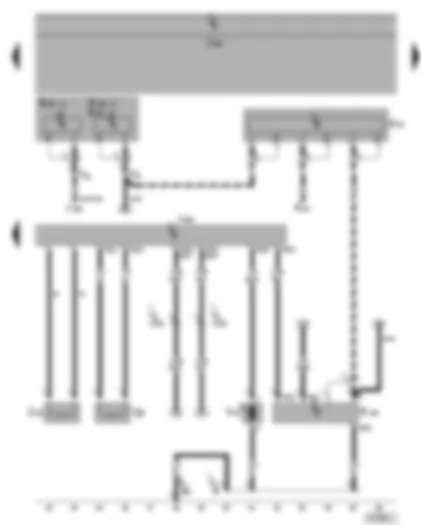 Wiring Diagram  VW GOLF 2005 - Auxiliary heater control unit - remote control receiver for auxiliary coolant heater - metering pump - fuel pre-heating heater element - glow plug with flame monitor