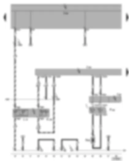 Wiring Diagram  VW GOLF 2005 - Airbag control unit - driver side airbag igniter - front passenger side airbag deactivated warning lamp