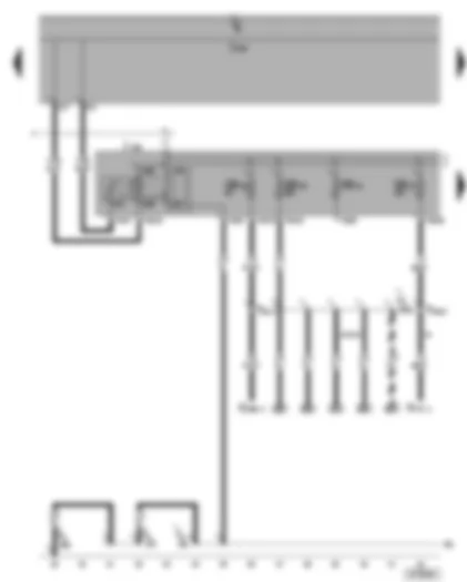 Wiring Diagram  VW GOLF 2005 - Terminal 15 voltage supply relay - fuses SB27 - SB39 - SB40 - SB41