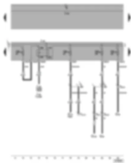 Wiring Diagram  VW GOLF 2004 - Engine component current supply relay - fuse SB42 - SB44 - SB45