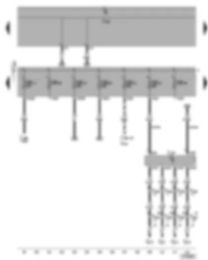Wiring Diagram  VW GOLF 2005 - Automatic glow period control unit - fuses SB17 - SB47 - SB48 - SB49 - SB50 - SB51