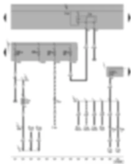 Wiring Diagram  VW GOLF 2004 - X-contact relief relay - fuse SB37 - SB52 - SB53 - SB54 - SC4 - seat adjustment thermal fuse 