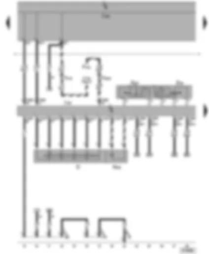 Wiring Diagram  VW GOLF 2006 - Steering column electronics control unit - cruise control system (CCS) switch - ignition/starter switch - ignition key withdrawal lock solenoid