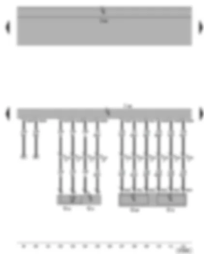 Wiring Diagram  VW GOLF 2005 - Diesel direct injection system control unit - intake air temperature sender - charge air pressure sender - accelerator position sender