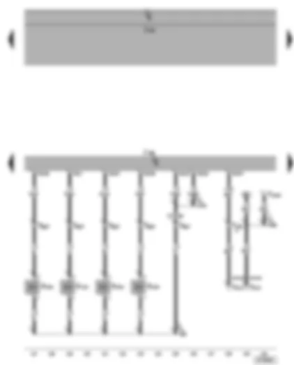 Wiring Diagram  VW GOLF 2005 - Diesel direct injection system control unit - unit injector valves